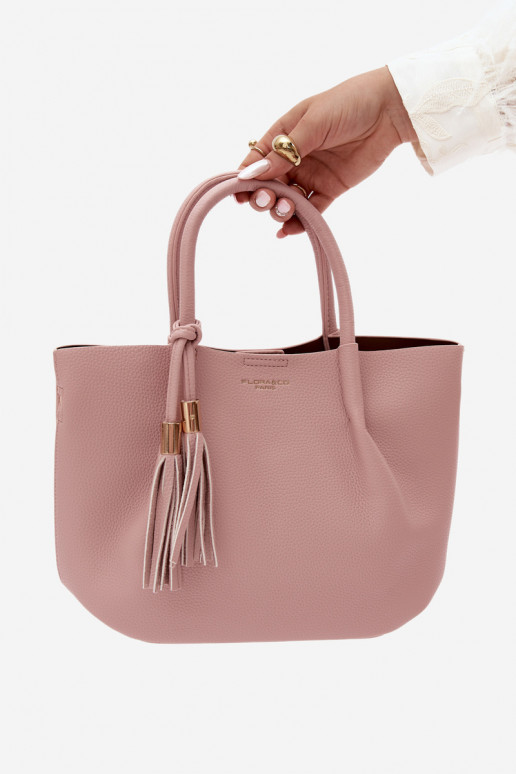 Borsa in ecopelle rosa Fleece