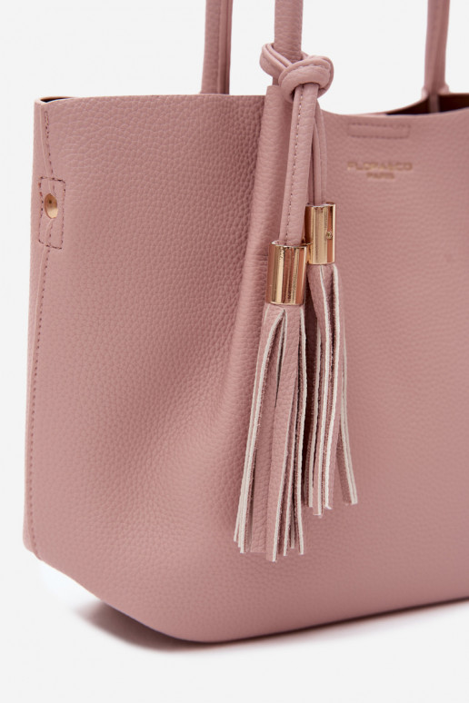Borsa in ecopelle rosa Fleece