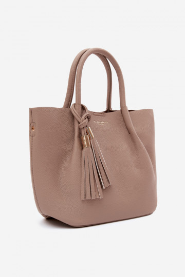 Borsa in ecopelle color avorio Fleece 2