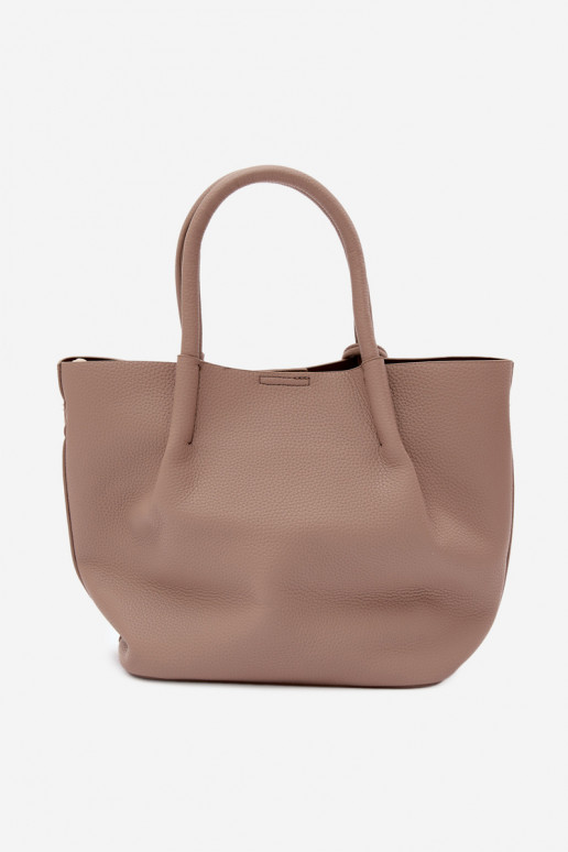 Borsa in ecopelle color avorio Fleece