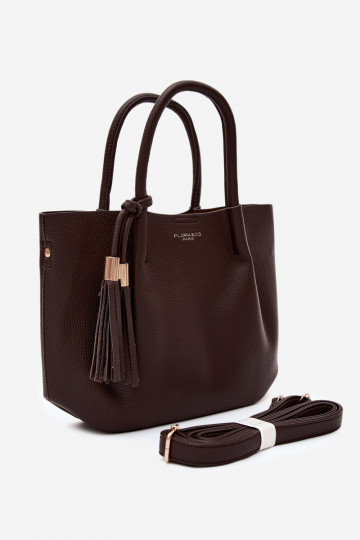 Borsa in ecopelle color cioccolato Fleece 2