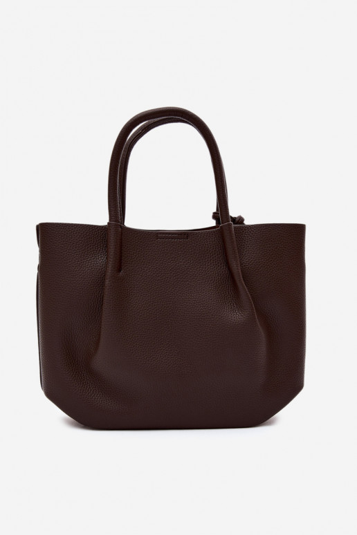 Borsa in ecopelle color cioccolato Fleece