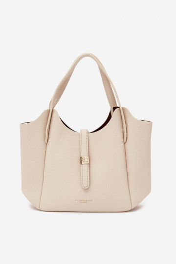 Borsa in ecopelle sabbia chiara Toffee