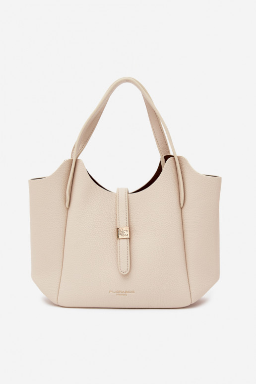 Borsa in ecopelle sabbia chiara Toffee