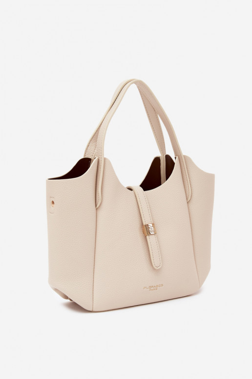Borsa in ecopelle sabbia chiara Toffee