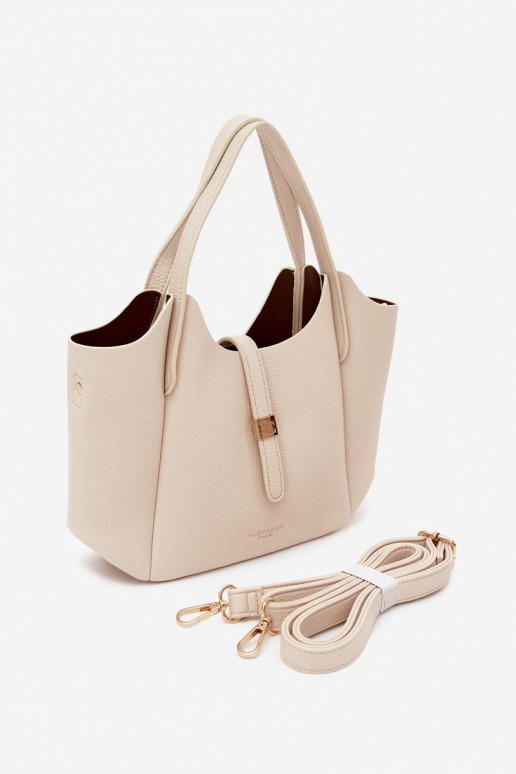 Borsa in ecopelle sabbia chiara Toffee