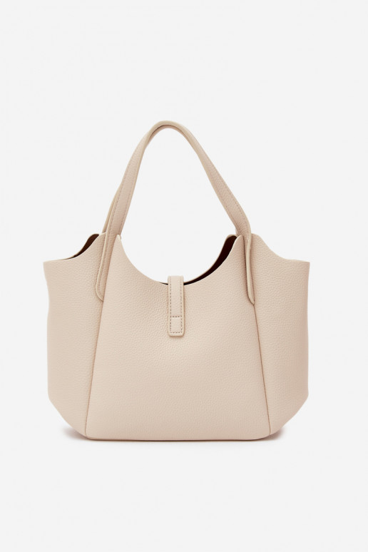 Borsa in ecopelle sabbia chiara Toffee