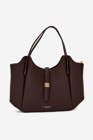 Borsa in ecopelle cioccolato Toffee