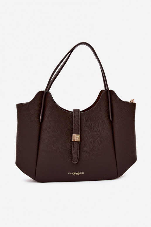 Borsa in ecopelle cioccolato Toffee