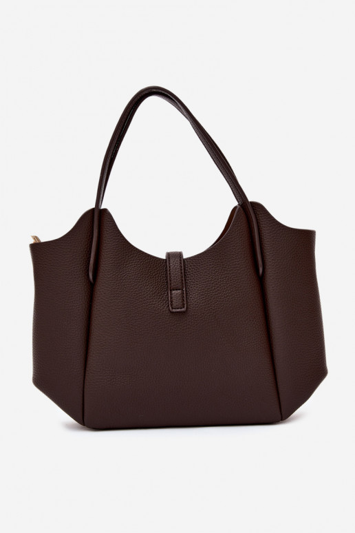 Borsa in ecopelle cioccolato Toffee