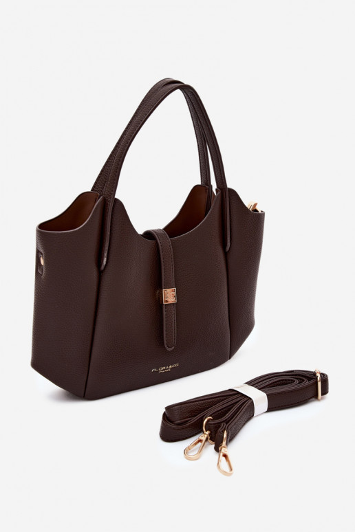 Borsa in ecopelle cioccolato Toffee