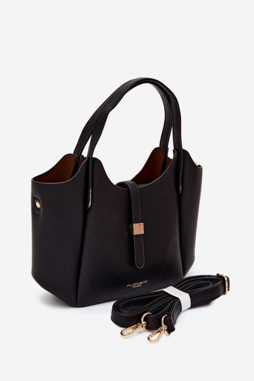 Borsa nera in ecopelle Toffee