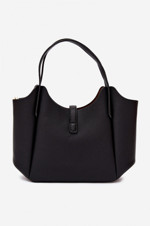 Borsa nera in ecopelle Toffee