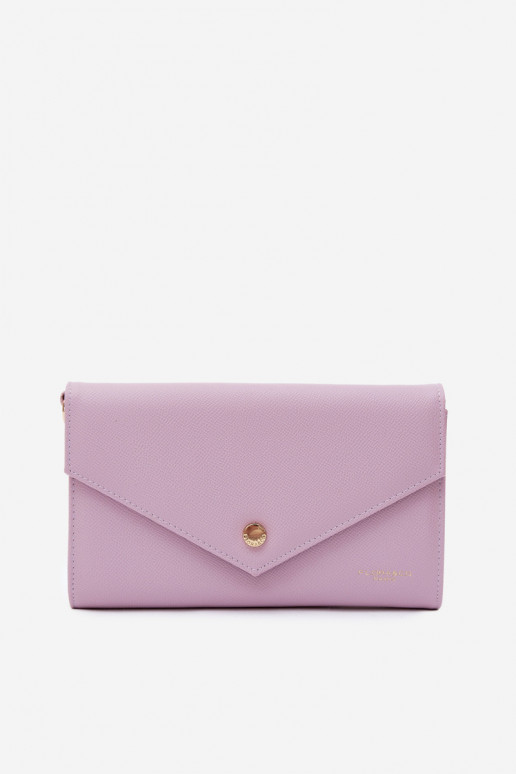 Borsa-portafoglio viola a busta con nastri decorativi Pauline