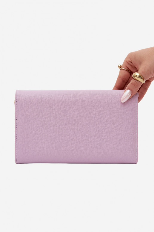 Borsa-portafoglio viola a busta con nastri decorativi Pauline