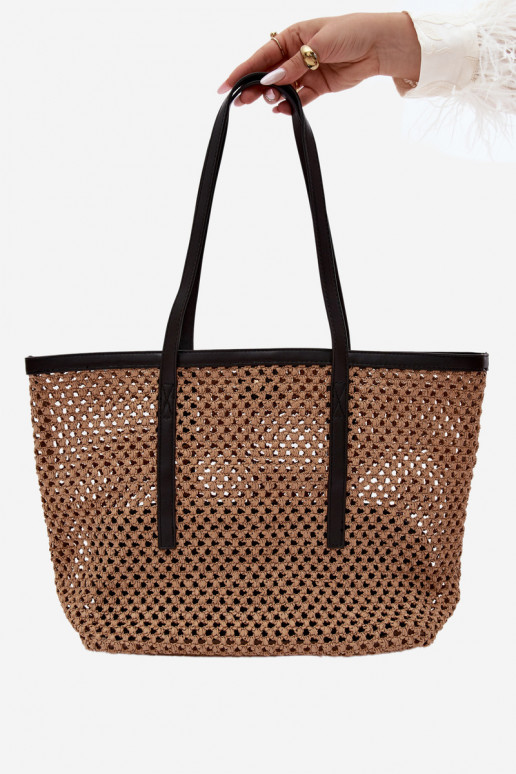 Borsa a rete nera con pendente Noella