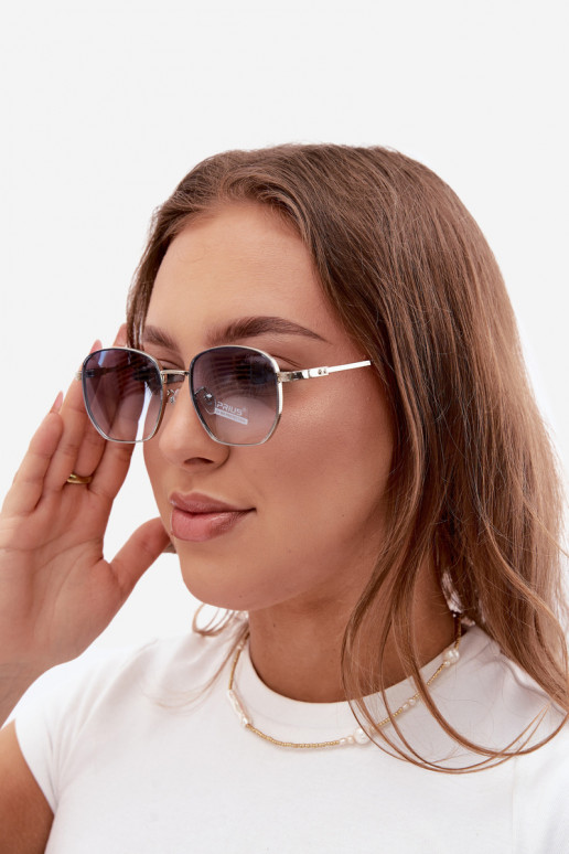 Occhiali da sole con montatura sottile UV 400 in colore blu