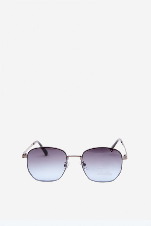 Occhiali da sole con montatura sottile UV 400 in colore blu scuro