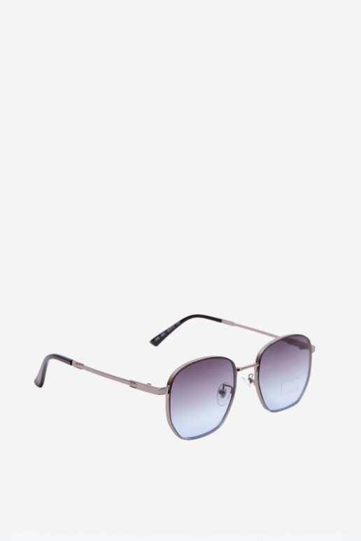 Occhiali da sole con montatura sottile UV 400 in colore blu scuro