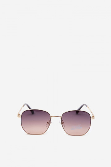 Occhiali da sole con montatura sottile UV 400 in colore marrone 2