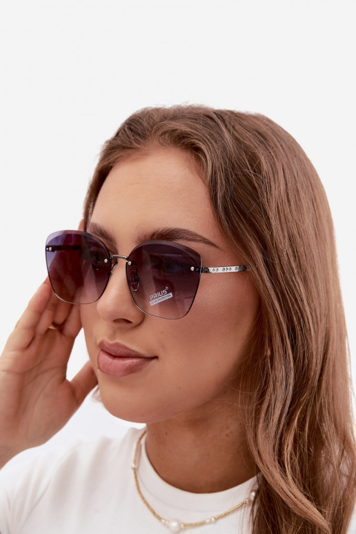 Occhiali da sole senza montatura con filtro UV 400 in colore nero