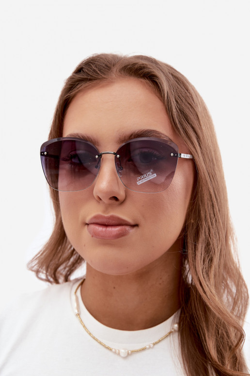 Occhiali da sole senza montatura con filtro UV 400 in colore nero