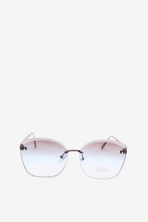 Occhiali da sole senza montatura con filtro UV 400 in colore blu