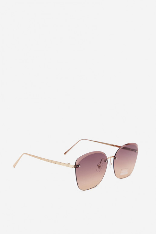 Occhiali da sole senza montatura con filtro UV 400 in colore marrone