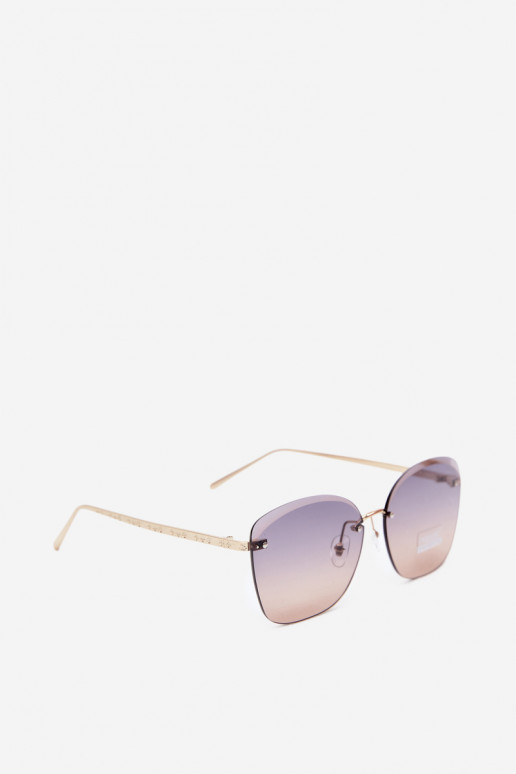Occhiali da sole senza montatura con filtro UV 400 marrone scuro