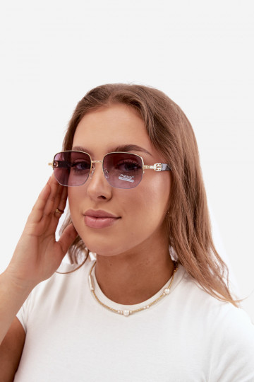 Occhiali da sole con montatura sottile e filtro UV, viola