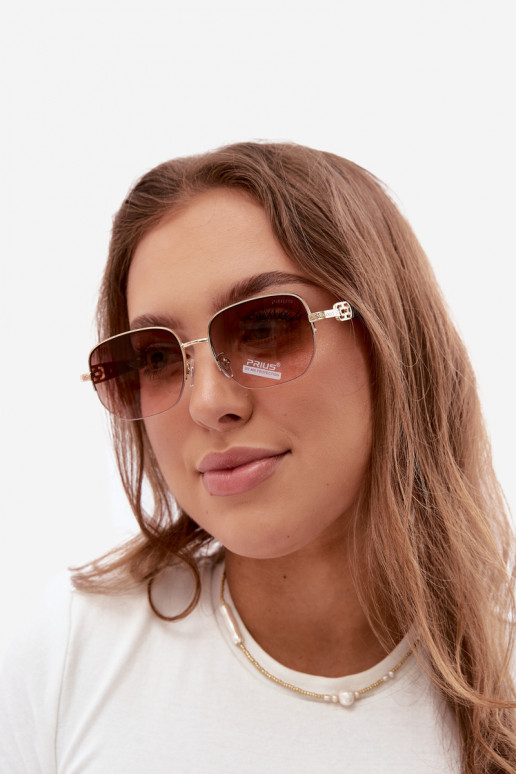 Occhiali da sole con montatura sottile e filtro UV, rosa