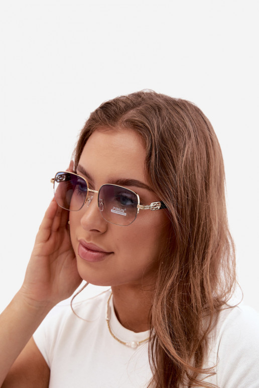 Occhiali da sole con montatura sottile e filtro UV, blu