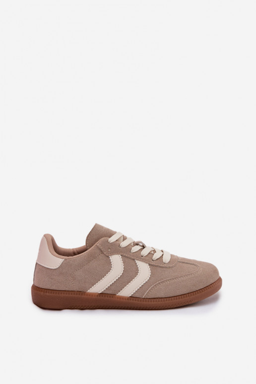 Sneaker beige da donna in suede sintetico Jesavella