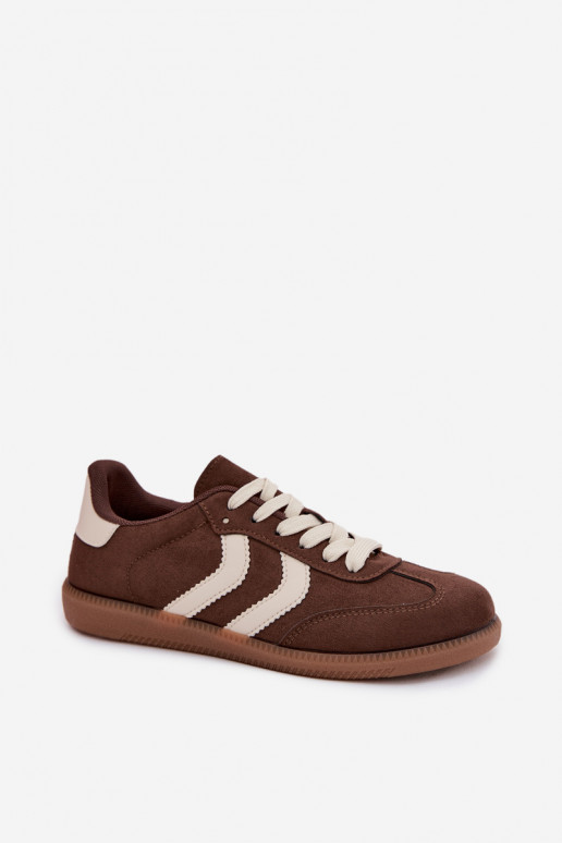 Sneaker color cioccolato da donna in suede sintetico Jesavella