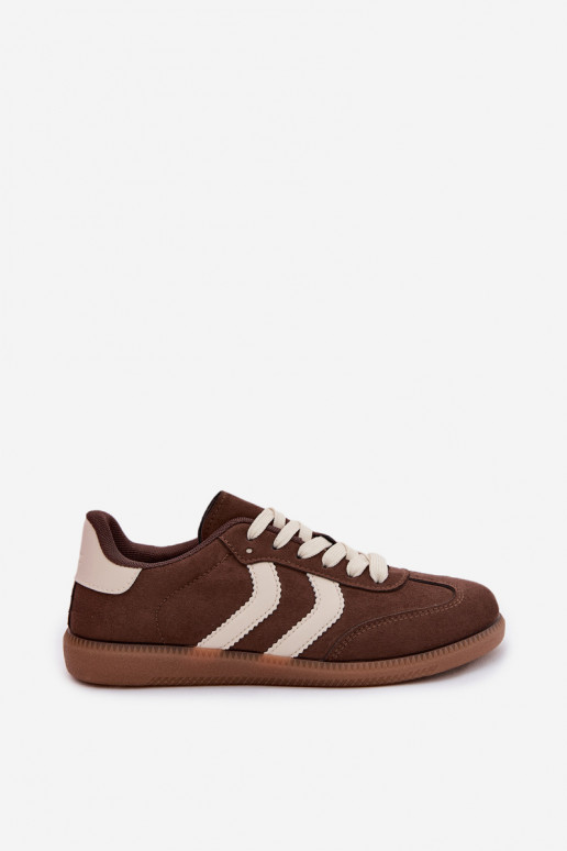 Sneaker color cioccolato da donna in suede sintetico Jesavella