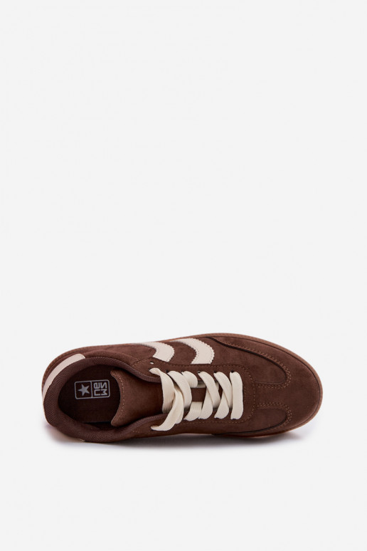 Sneaker color cioccolato da donna in suede sintetico Jesavella