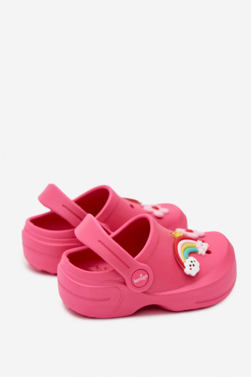 Zoccoli leggeri per bambini rosa con fibbie LEMIGO LUPO