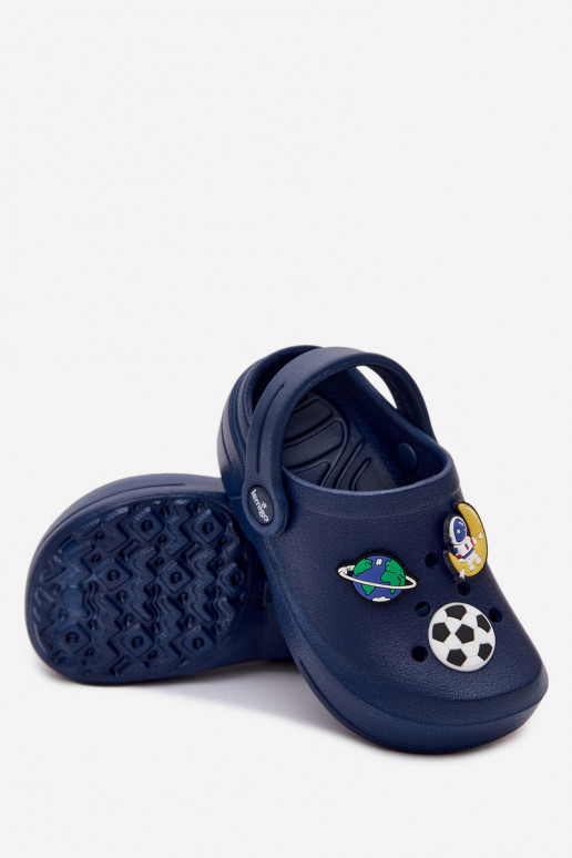 Zoccoli leggeri per ragazzi blu scuro con fibbie LEMIGO COSMO