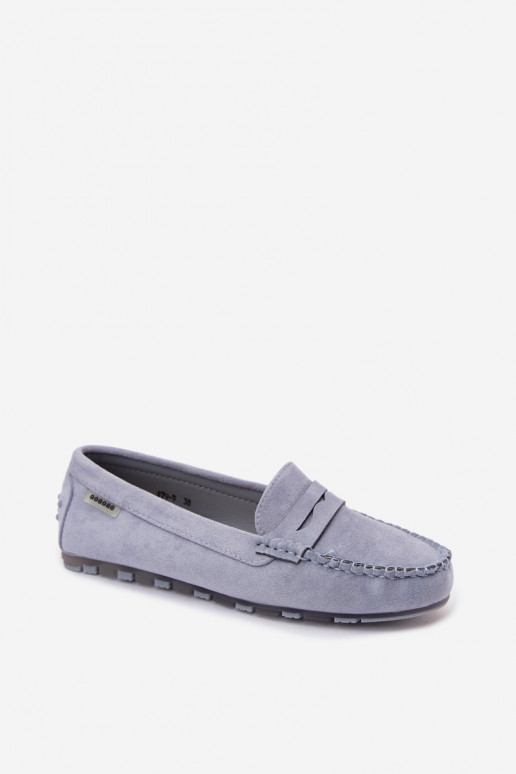 Mocassini piatti in ecopelle blu Galadriel