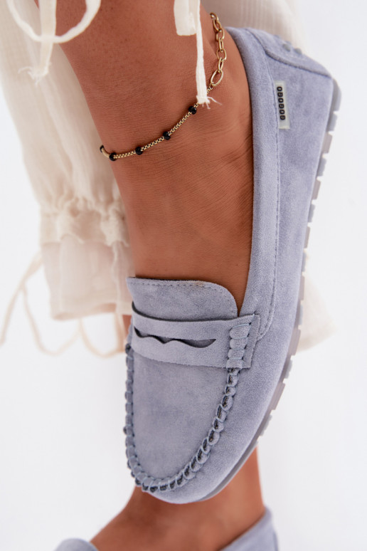 Mocassini piatti in ecopelle blu Galadriel