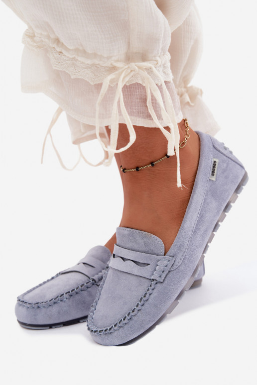 Mocassini piatti in ecopelle blu Galadriel