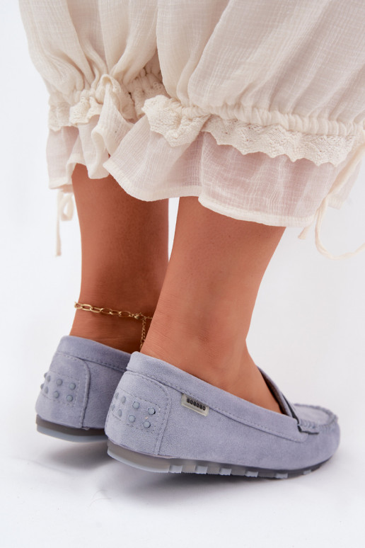 Mocassini piatti in ecopelle blu Galadriel