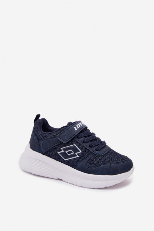 Sneakers per bambini con velcro LOTTO SOBRIO 2601570K blu scuro