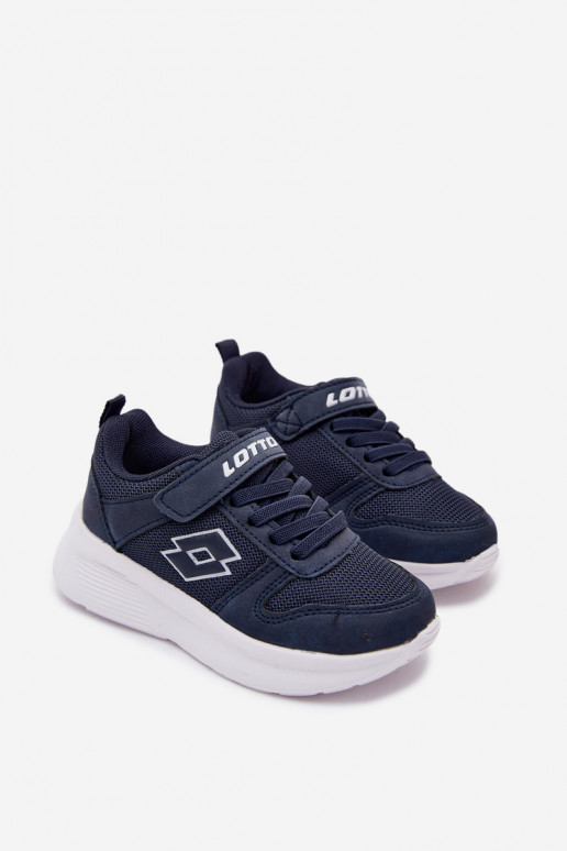 Sneakers per bambini con velcro LOTTO SOBRIO 2601570K blu scuro