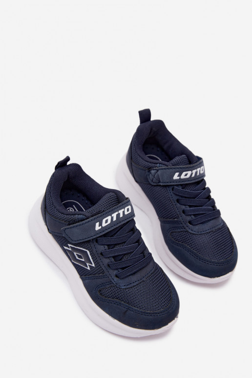 Sneakers per bambini con velcro LOTTO SOBRIO 2601570K blu scuro