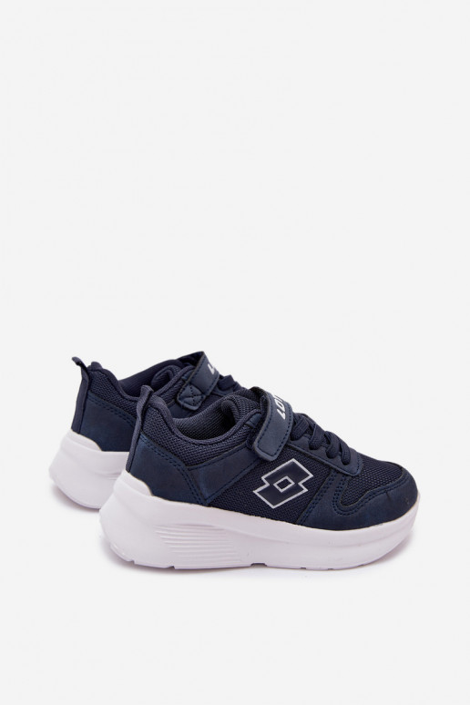 Sneakers per bambini con velcro LOTTO SOBRIO 2601570K blu scuro