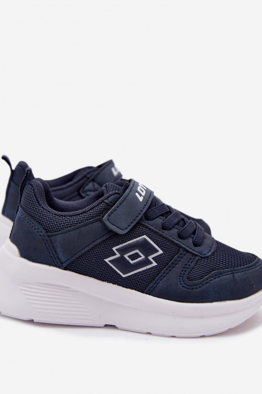 Sneakers per bambini con velcro LOTTO SOBRIO 2601570K blu scuro