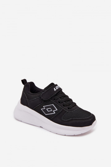 Sneakers per bambini con velcro LOTTO SOBRIO 2601570K nere