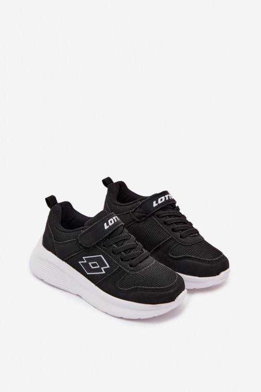 Sneakers per bambini con velcro LOTTO SOBRIO 2601570K nere