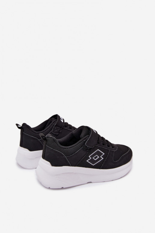 Sneakers per bambini con velcro LOTTO SOBRIO 2601570K nere